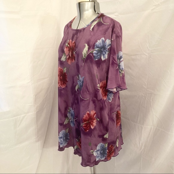 Adrian Karen Floral Tunic 1X - Picture 2 of 7